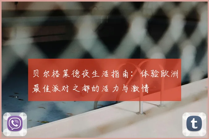 贝尔格莱德夜生活指南：体验欧洲最佳派对之都的活力与激情